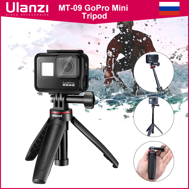 Gopro Action Camera Hero 12 Black - Ulanzi MT-09 تمديد Gopro Vlog ترايبود