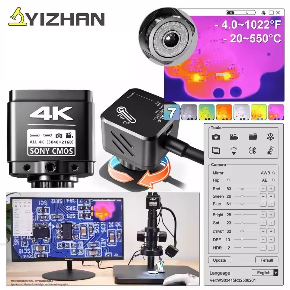 Electronics Repair Tools - كاميرا مجهر حراري YIZHAN بدقة 256*192