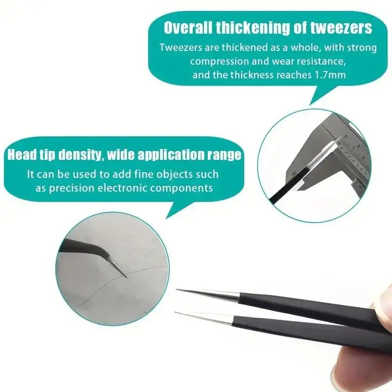 6 قطعة مجموعة ملاقط طويلة دقيق - مراجعة Electronics Repair Tools وسعره