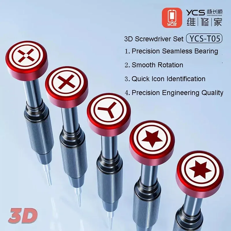 طقم مفكات YCS-T05 ثلاثي الأبعا - مراجعة Electronics Repair Center وسعره