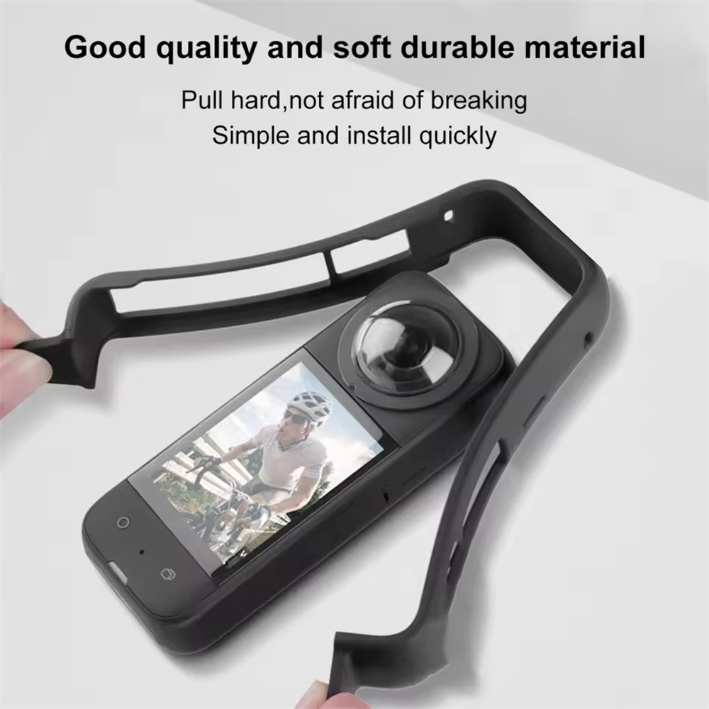 إطار حماية للكاميرا مضاد للسقو - مراجعة Insta360 Camera X3 وسعره
