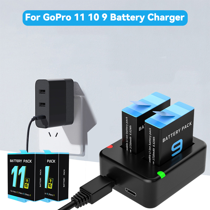 شاحن بطارية مزدوج بفتحة منفذ م - مراجعة Gopro Action Camera Hero 12 Black وسعره