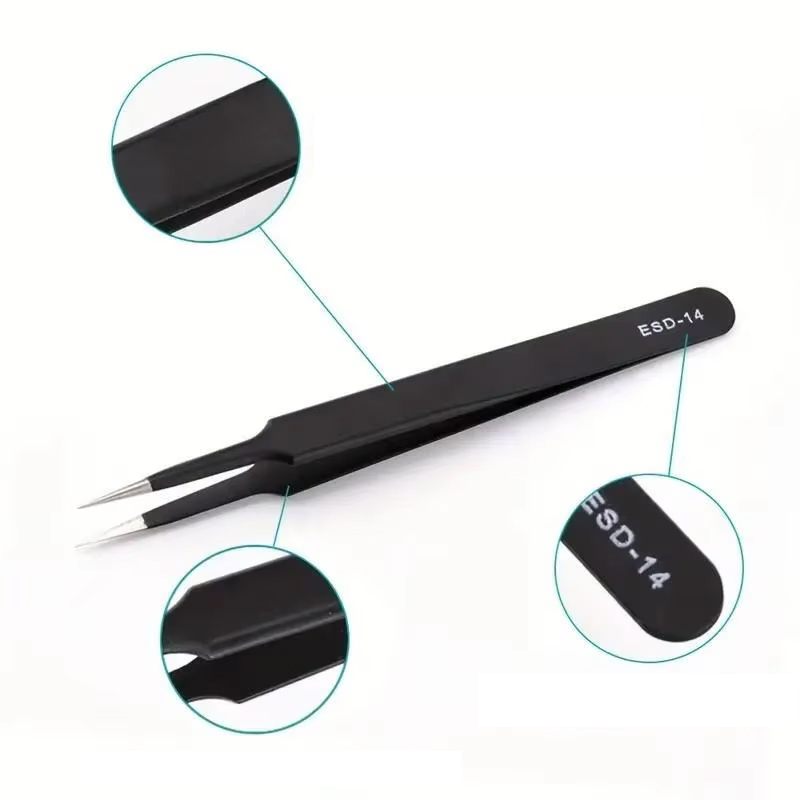 6 قطع ملاقط فولاذية مقاومة للك - مراجعة Electronics Repair Tools وسعره